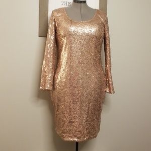 Gold Sequence Dress Size 12W